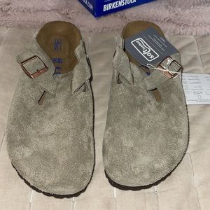 Birkenstock Boston suede Taupe EUR 40
